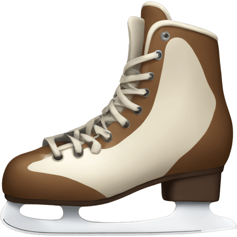 Brown ice skates emoji