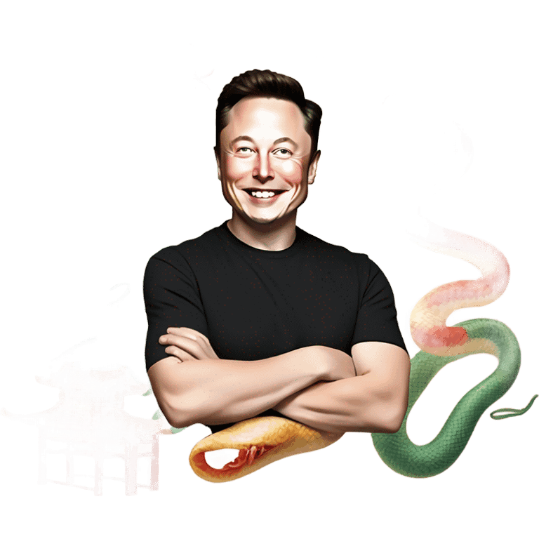 musk祝你蛇年大吉 emoji