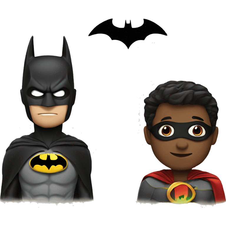 Batman next to robin emoji