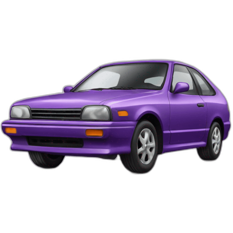 Voiture japonaise tunné violette emoji