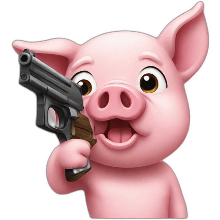 Pig guns emoji