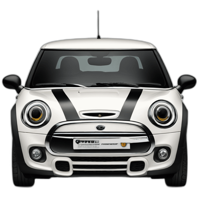 Mini cooper pepper white with black striping emoji