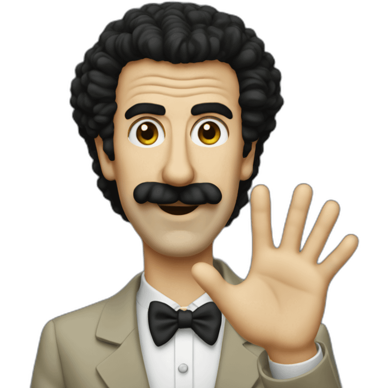 Borat waving hand emoji