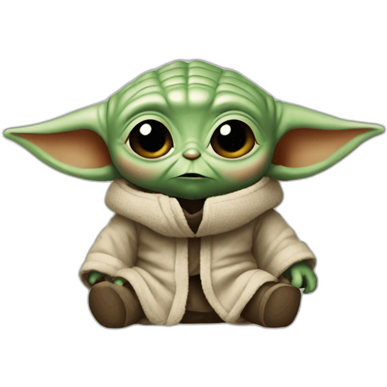 Mad baby yoda emoji