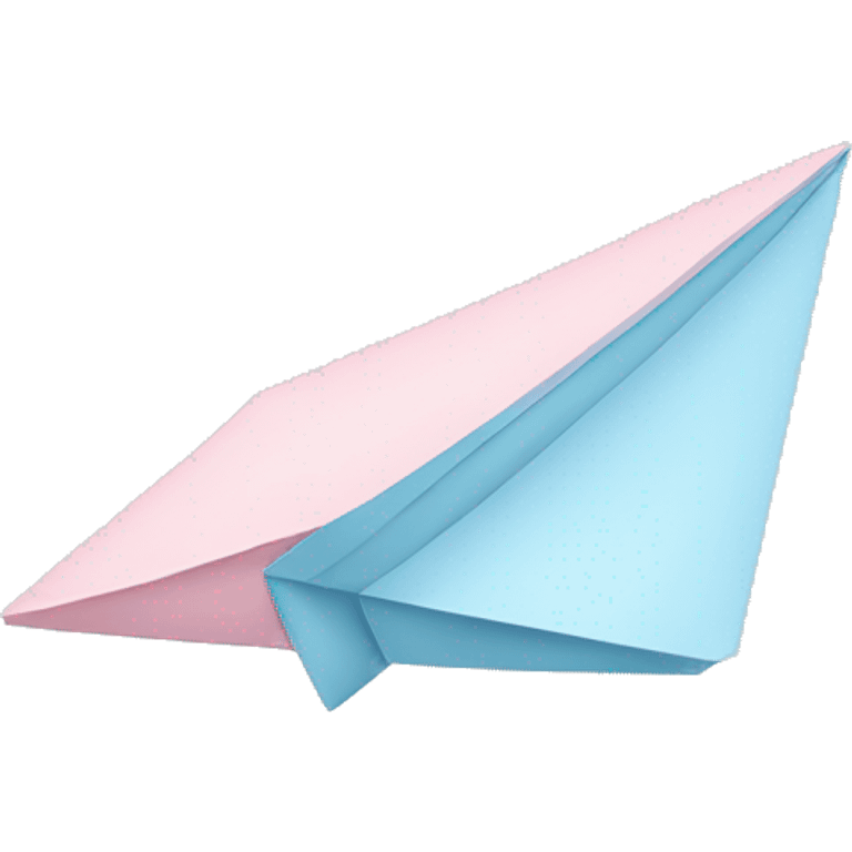 Pastel pink and Pastel Blue paper airplane  emoji