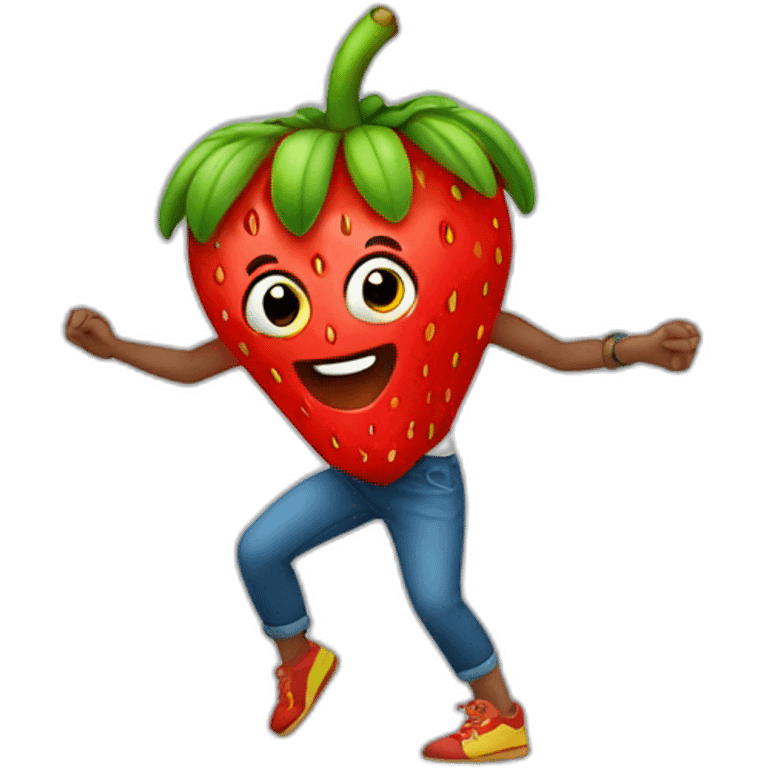 Frutilla bailando emoji