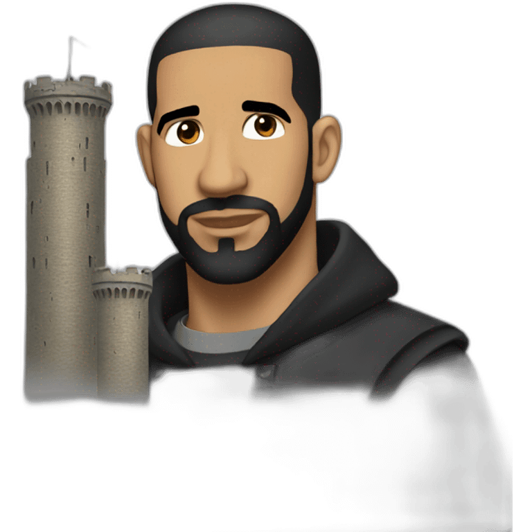 drake with two towers emoji