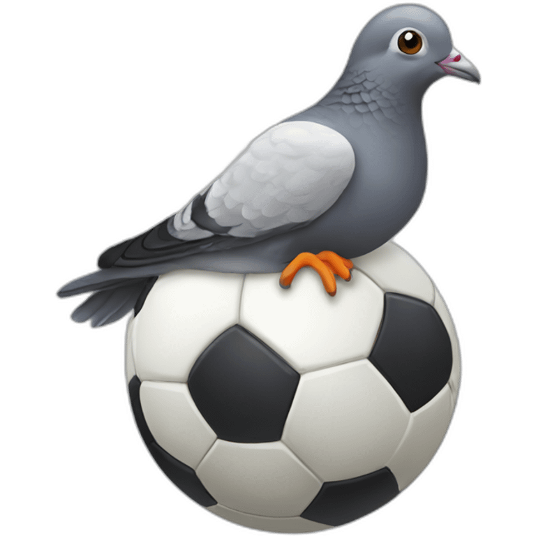 Pigeon soccer ball emoji