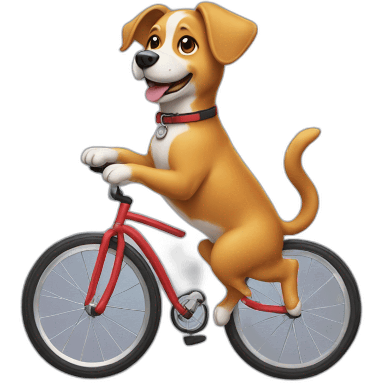 Dog on a unicycle emoji