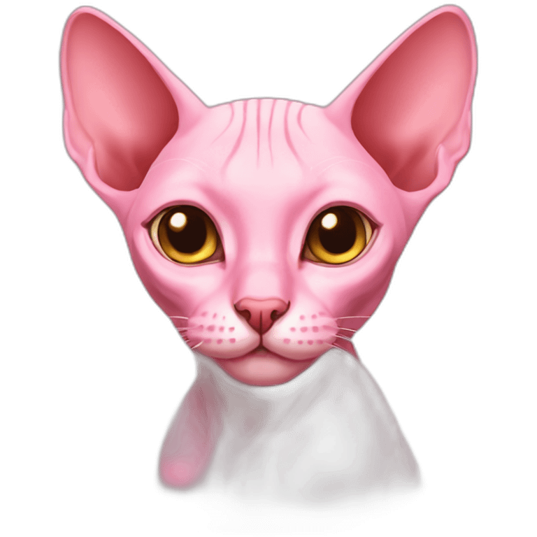 Pink sphinx cat emoji