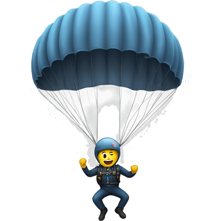 A man parachuting  emoji