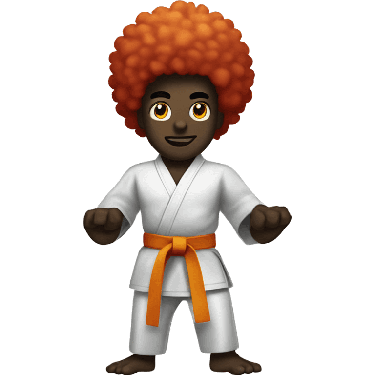 karate black afro chicken emoji