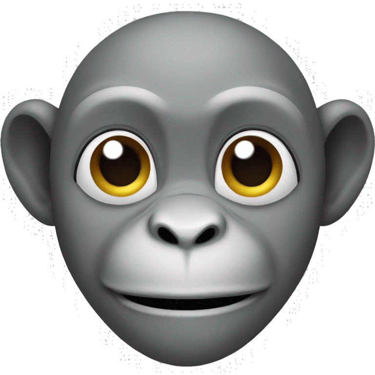 Monkey face grey colour  emoji