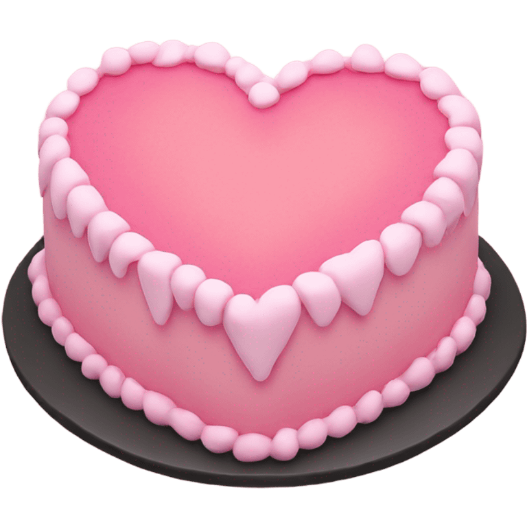 A pink heart cake emoji