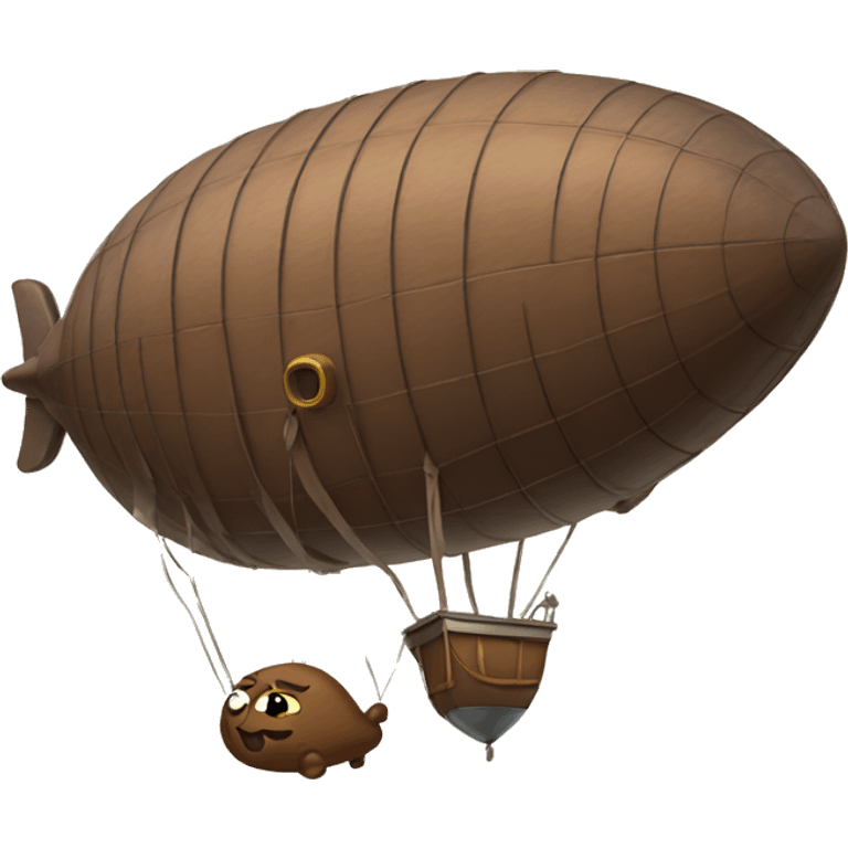 poop and airship emoji