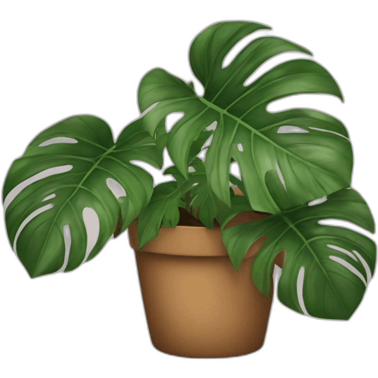 monstera plant in pot emoji