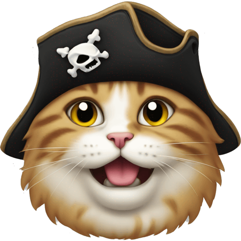 A chubby pirate cat emoji