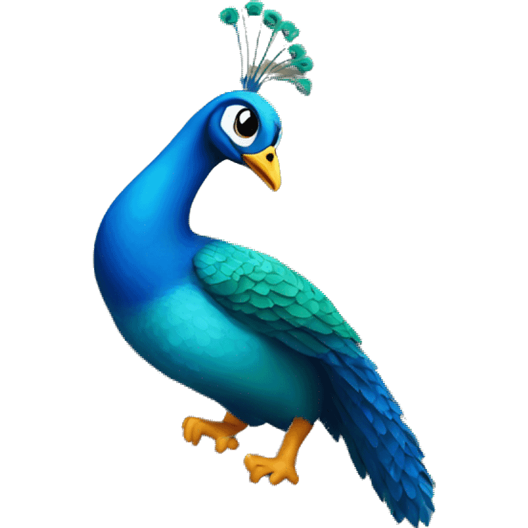 Peacock rock climbing  emoji