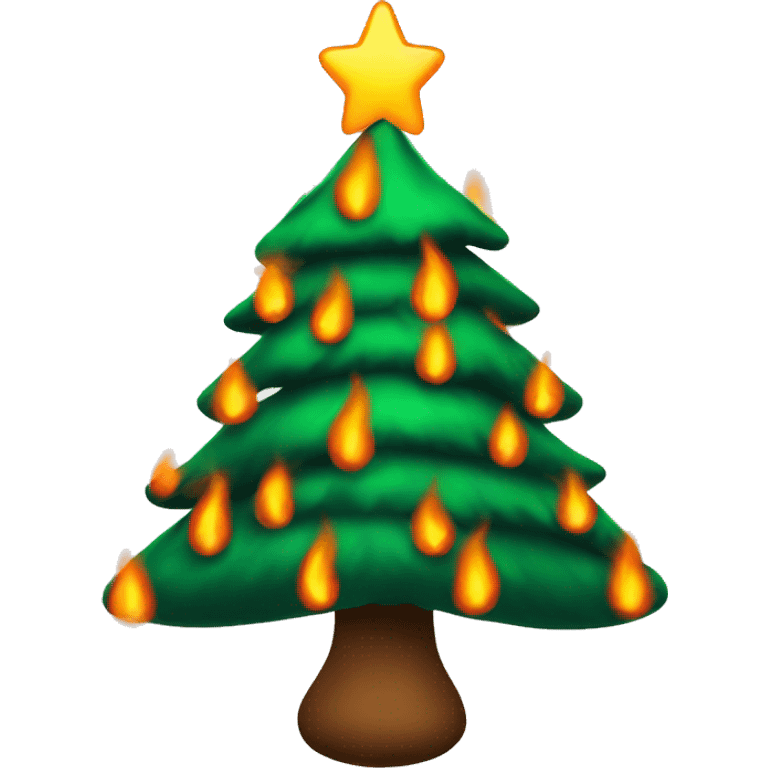 Fire Christmas tree  emoji