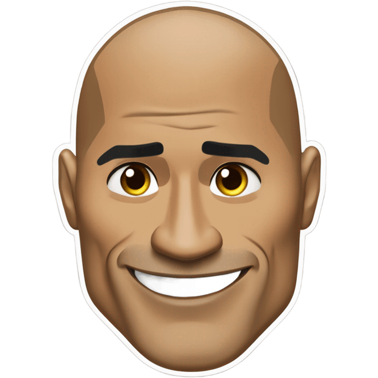 "A cartoonish, exaggerated sticker of Dwayne 'The Rock' Johnson’s head with an over-the-top funny expression. Make his eyebrows extra raised, his muscles absurdly popping, and maybe even a tiny flexing bicep coming out of his forehead. Add a silly catchphrase like ‘Can You Sniff This Sticker?!’ or ‘Eyebrow Power Activated!’ for extra humor. Bright, bold colors and a slightly goofy, caricature-like style!" emoji