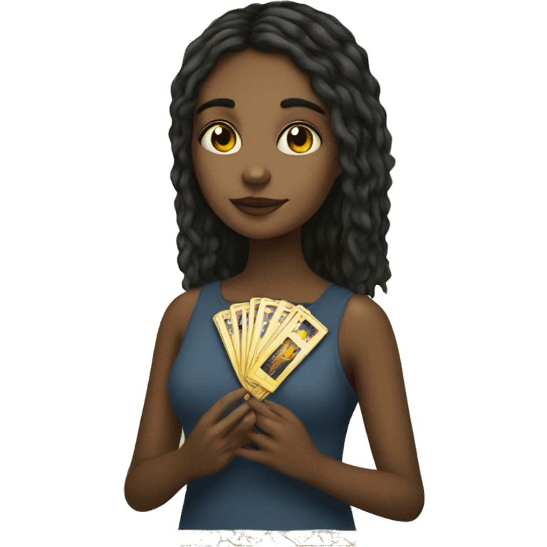 Girl with tarot  emoji