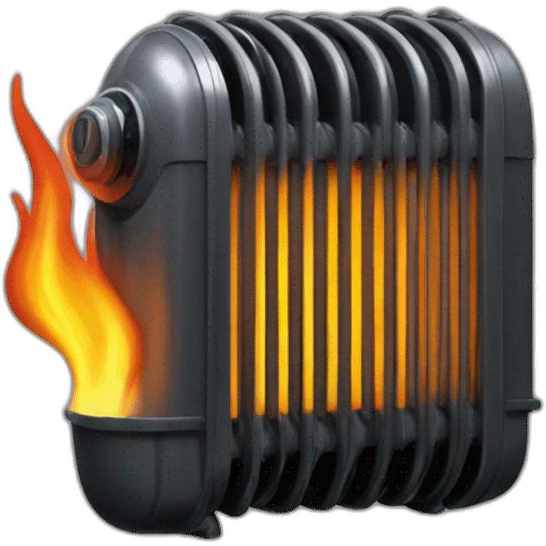 Radiateur en feu emoji