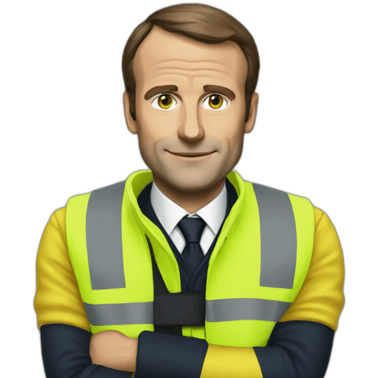 macron with yellow vest emoji