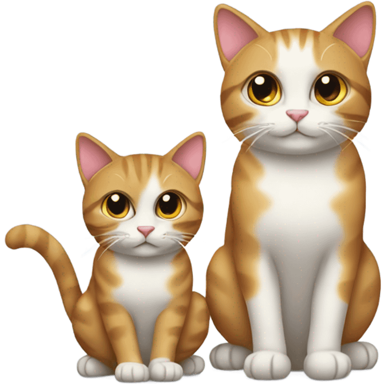 two cats sitting emoji