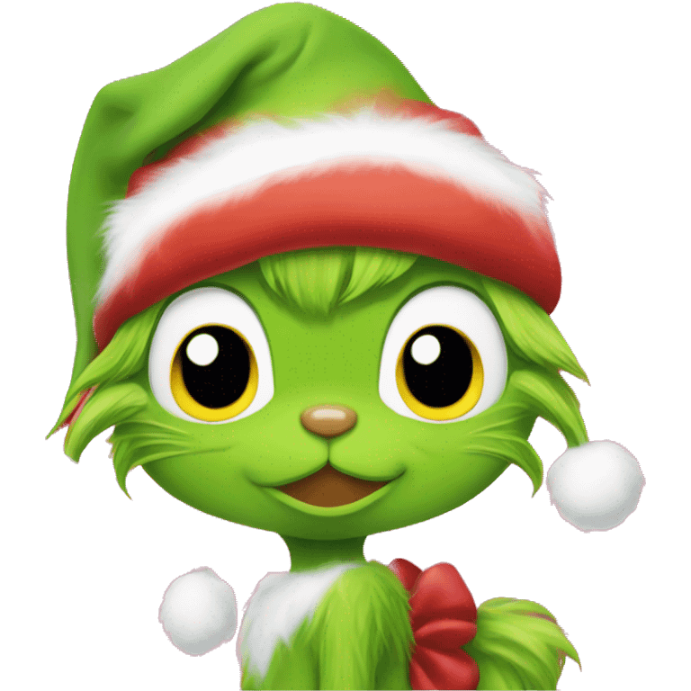 Grinch Hello Kitty emoji