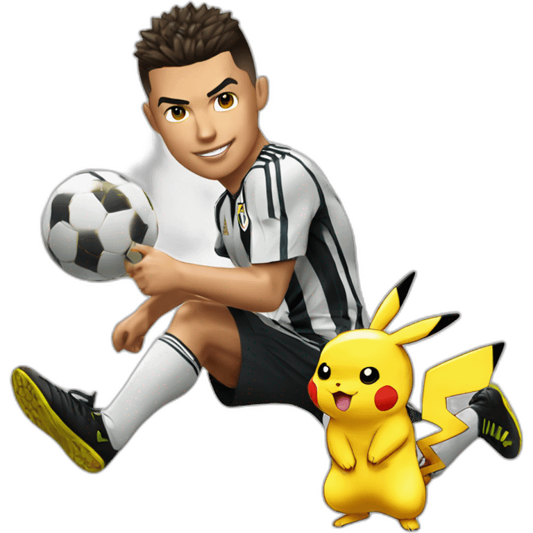 ronaldo shoot pikachu emoji