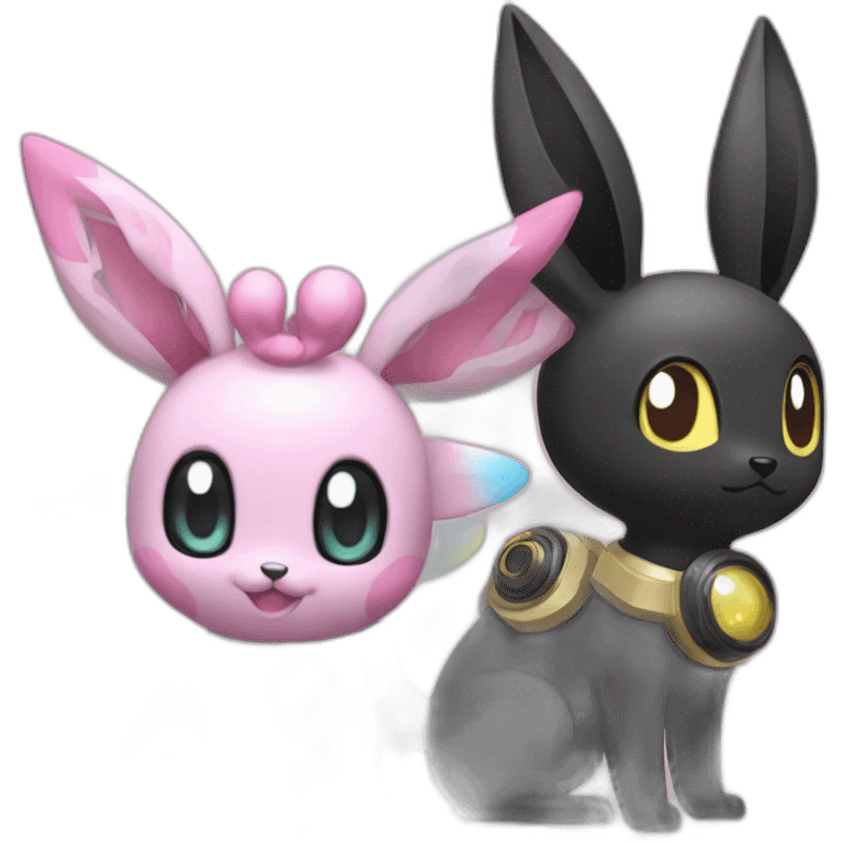 Umbreon and sylveon fuze emoji