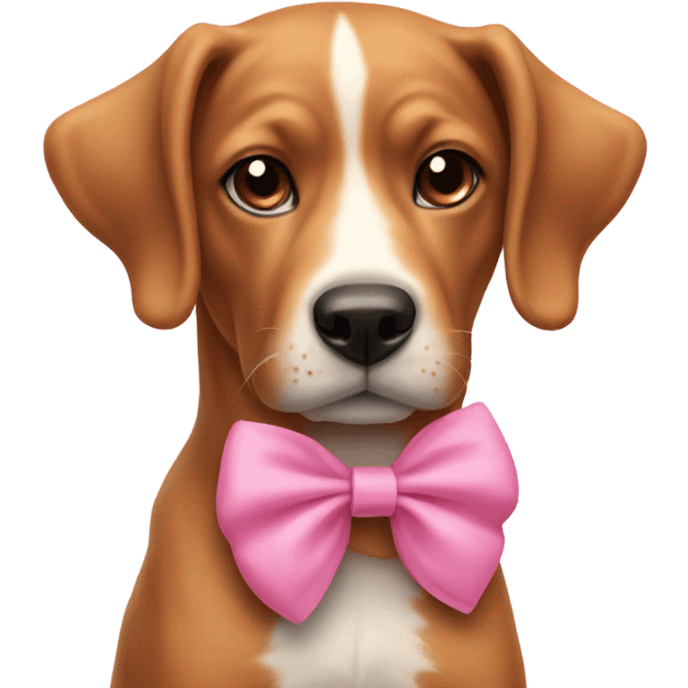 Pattadale dog with a pink bow emoji