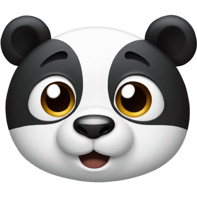 An panda with Nasal tube emoji