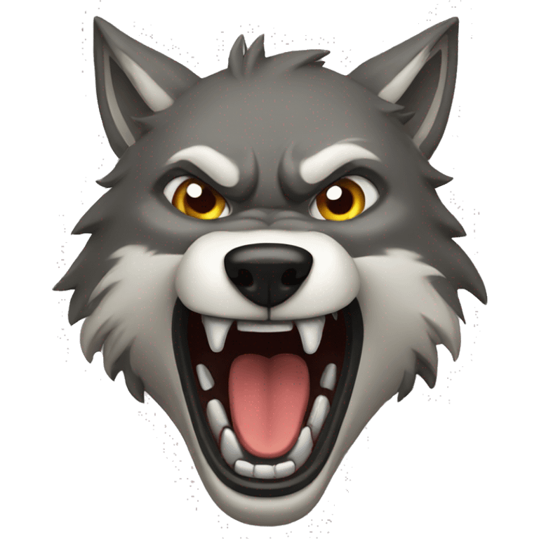 raged wolf emoji