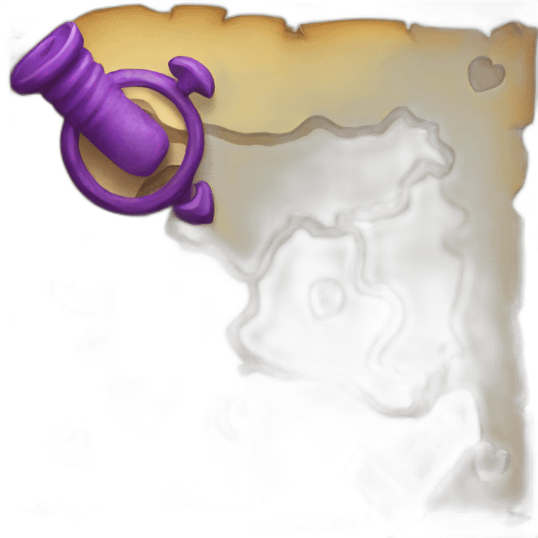 purple treasure map emoji