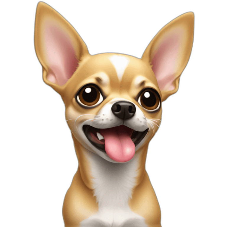 chihuahua with tongue outside emoji