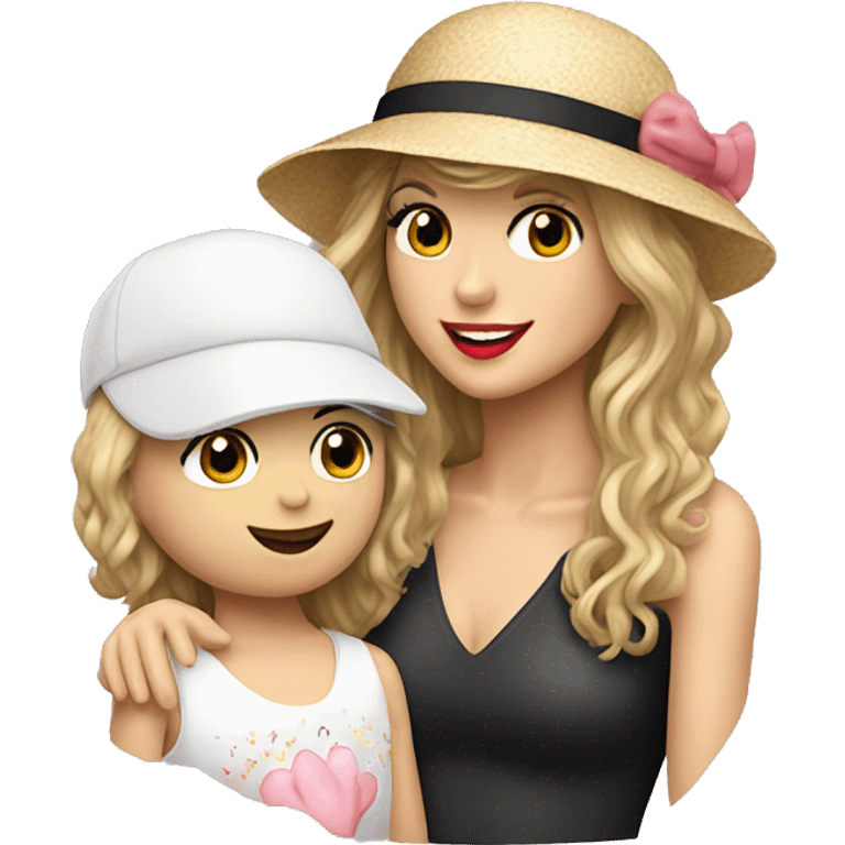 Taylor Swift giving a little girl with cancer the 22 hat at the eras tour emoji