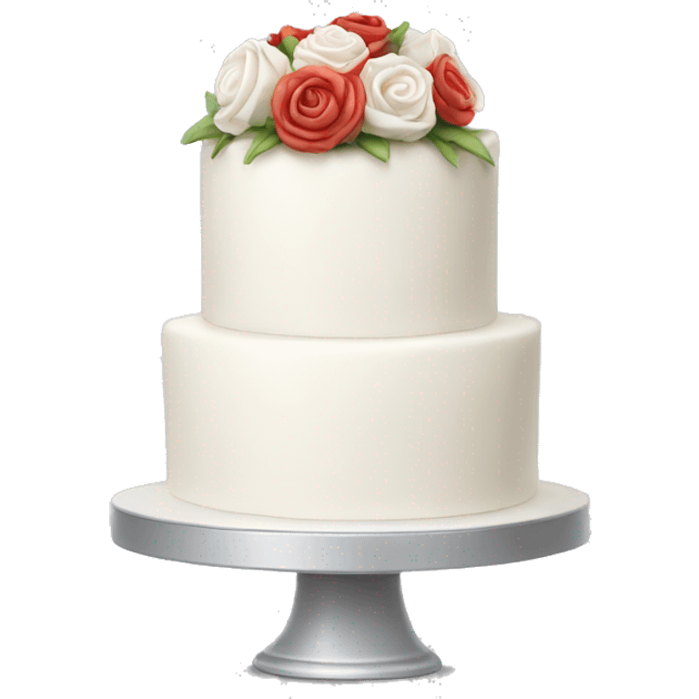 White Wedding cake with no flowers emoji