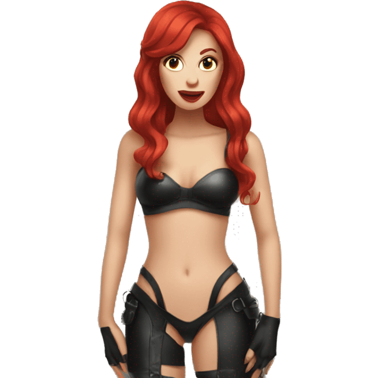 Dominatrix with red hair emoji