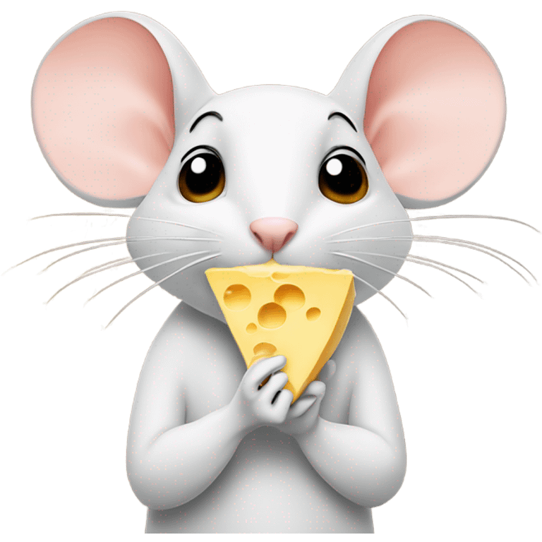 Mouse eating cheese ￼ emoji