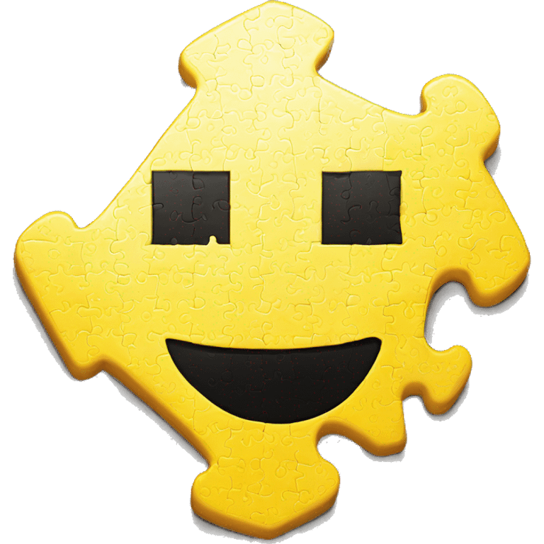 pixel art yellow puzzle piece with happy face emoji