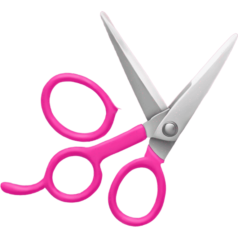 Pink scissors emoji