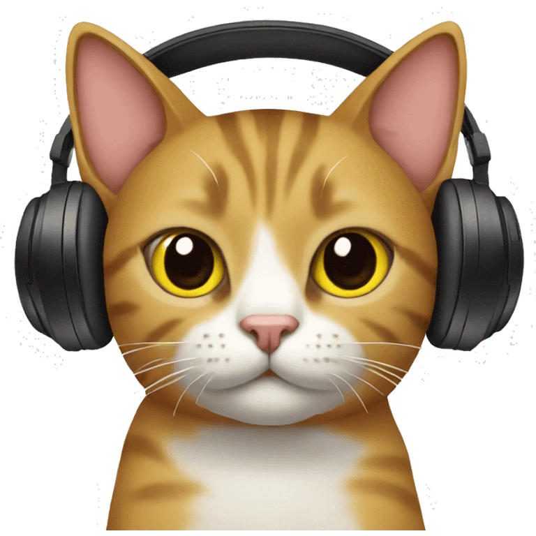 cat headphones emoji