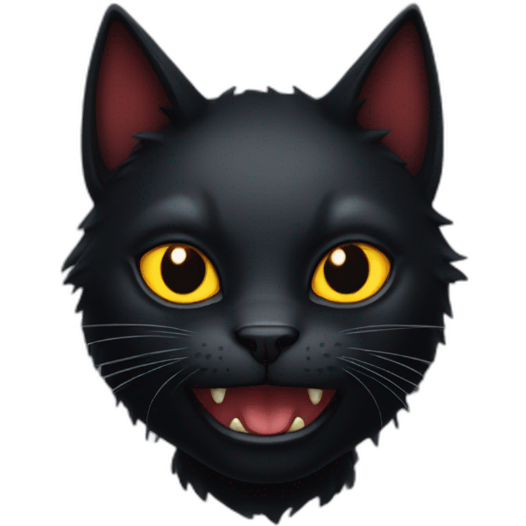 demonic black cat emoji