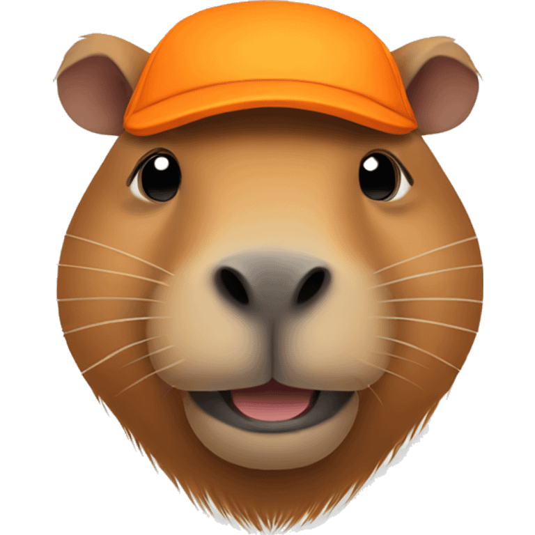 Capybara with orange on head emoji