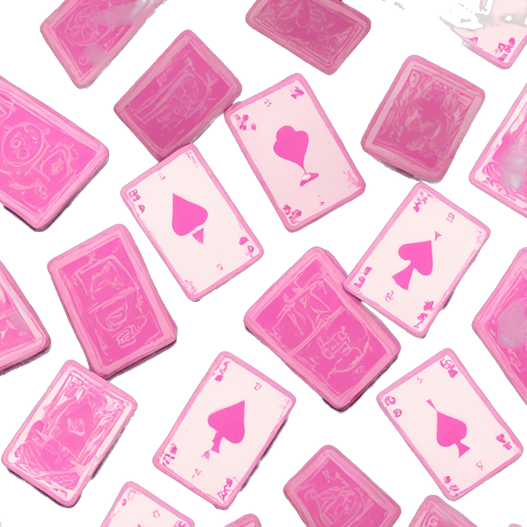 Pink tarot playing card stack emoji