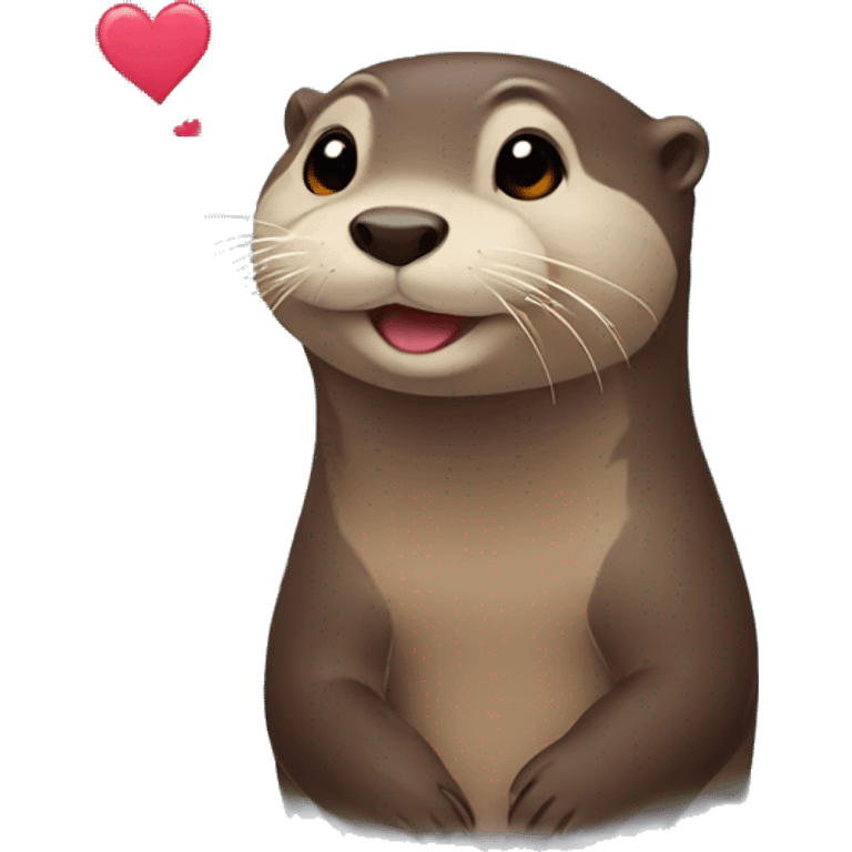 otter in love  emoji