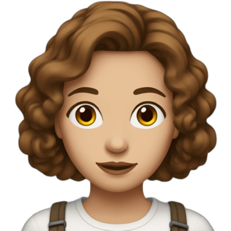 A women with Brown hair and her name is Léonie emoji