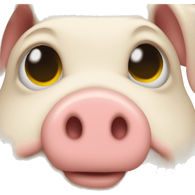 Yellow pig nose. emoji