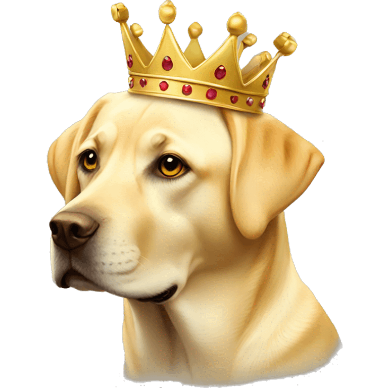 King Yellow lab with crown emoji